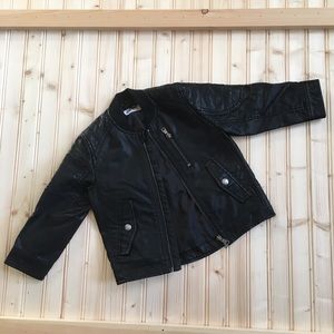 H&M Black Leather Toddler Jacket